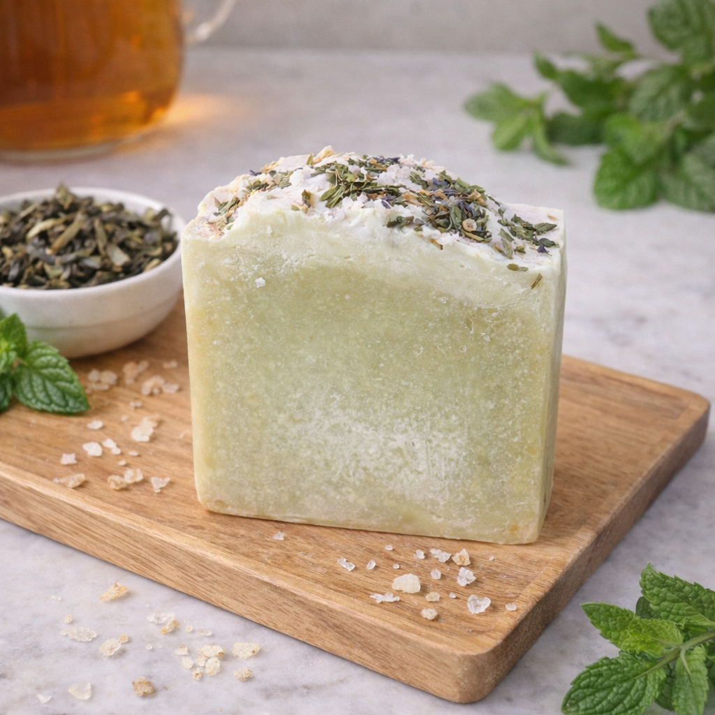 Beef Tallow Soap Bar - Green Tea & Mint